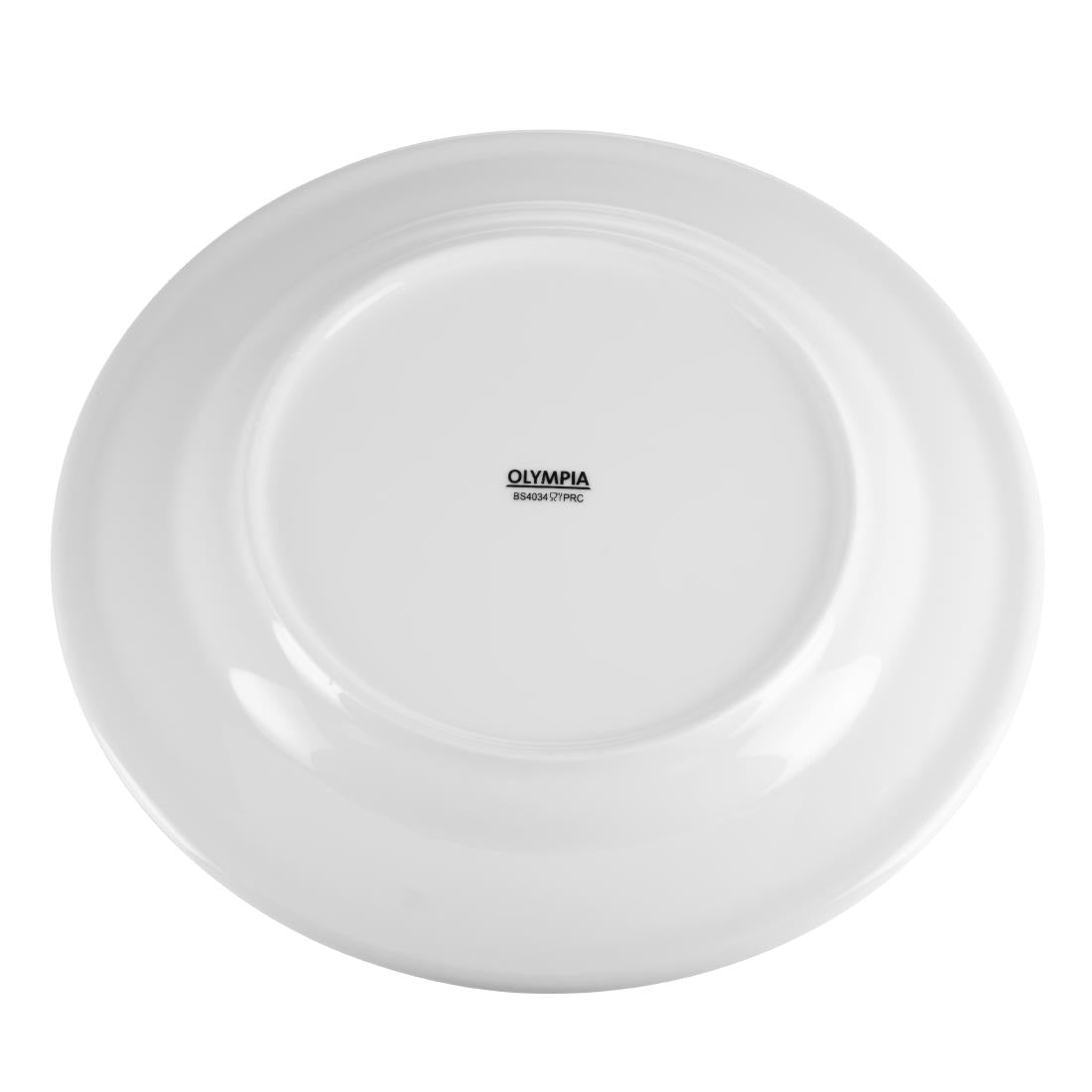 Assiettes À Bord Large Blanches Olympia 280mm (lot de 6) — CB482