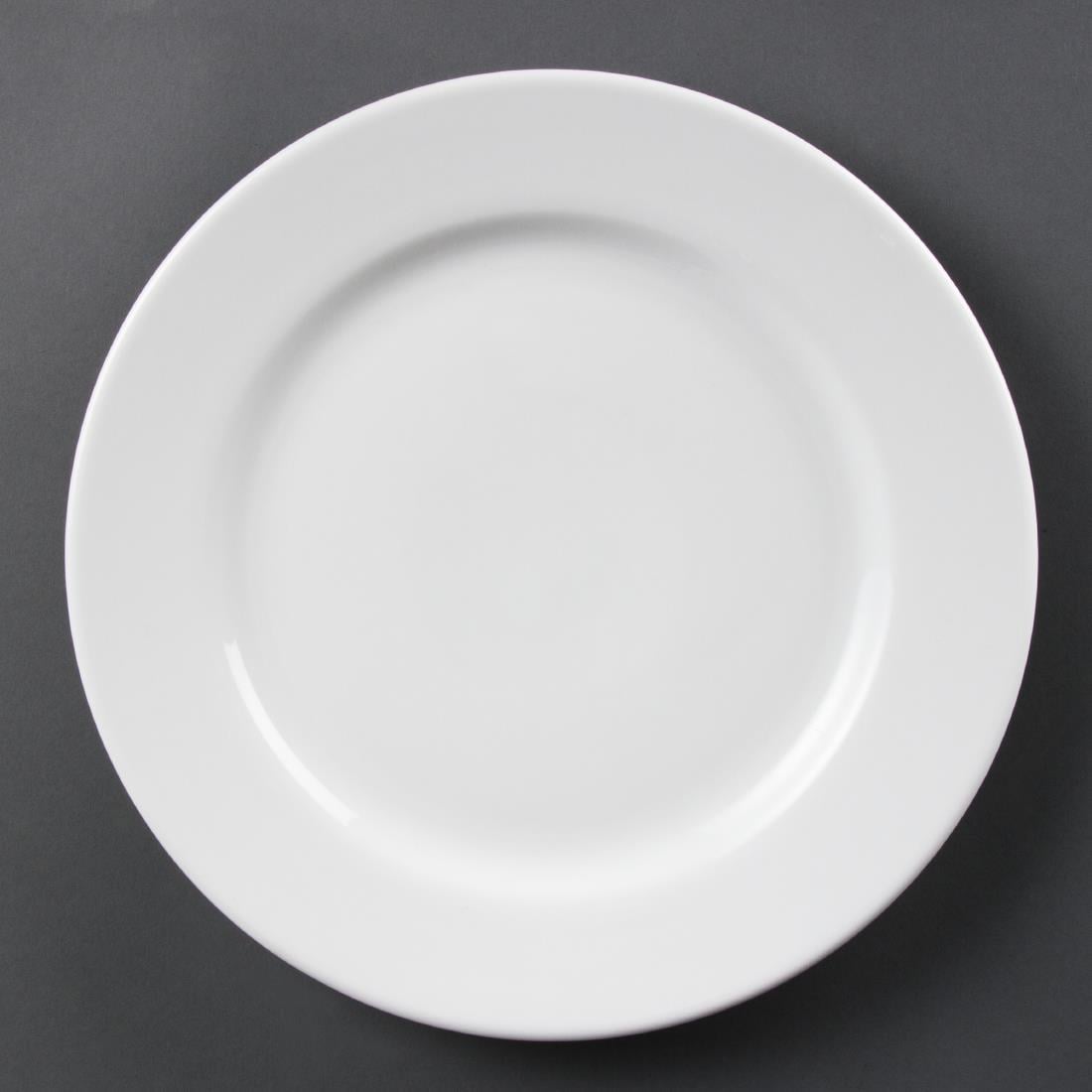 Assiettes À Bord Large Blanches Olympia 310mm (lot de 6) — CB483