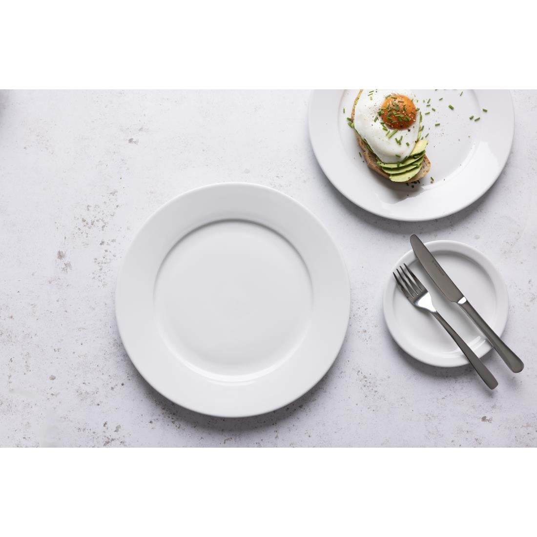 Assiettes À Bord Large Blanches Olympia 280mm (lot de 6) — CB482