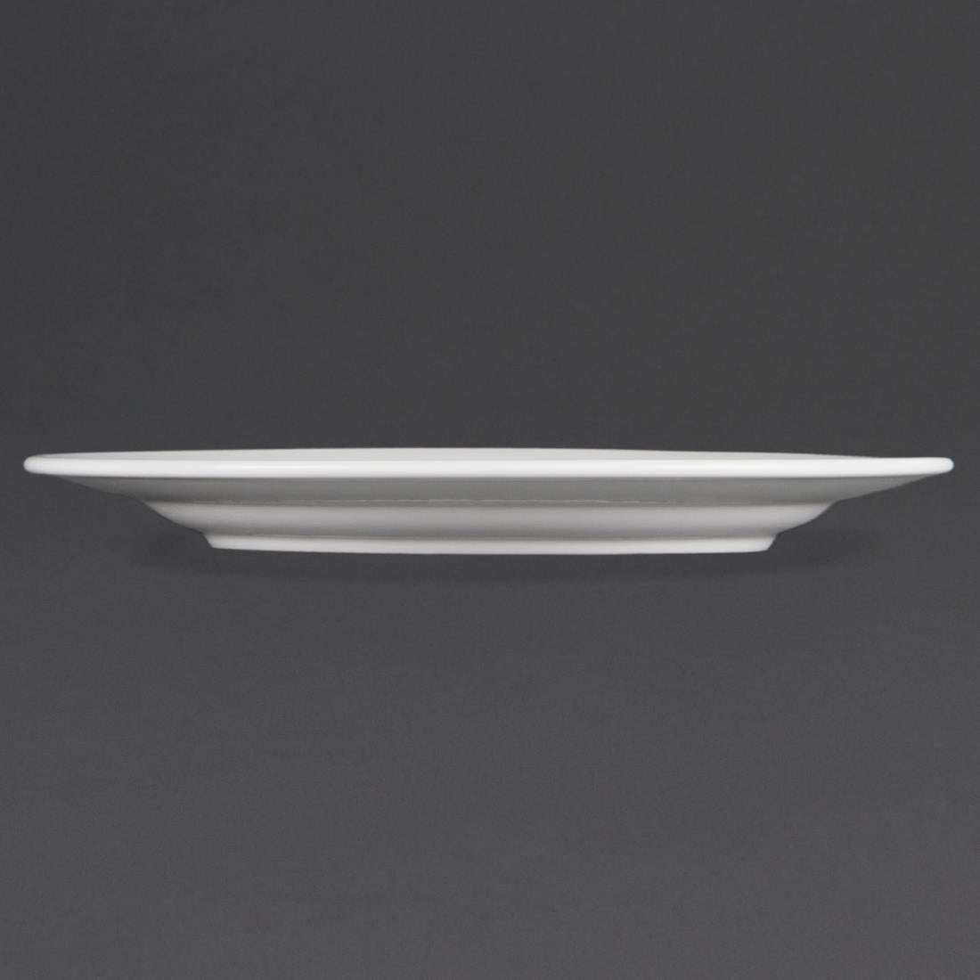 Assiettes À Bord Large Blanches Olympia 310mm (lot de 6) — CB483