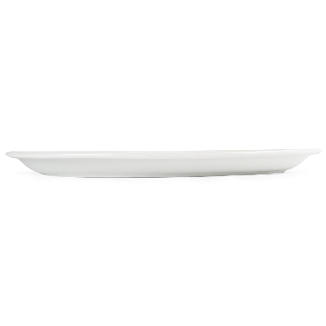 Assiettes Ovales Blanches Olympia 295mm (lot de 6) — CB484