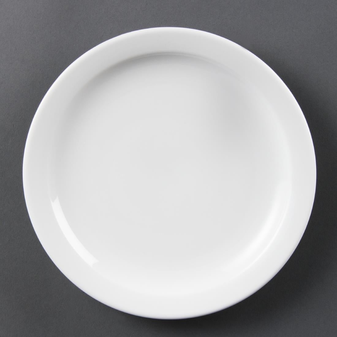 Assiettes à bord étroit Olympia Whiteware 202mm (lot de 12) — CB488