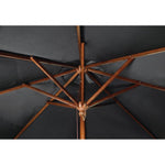 Parasol rond Bolero noir 3m — CB517