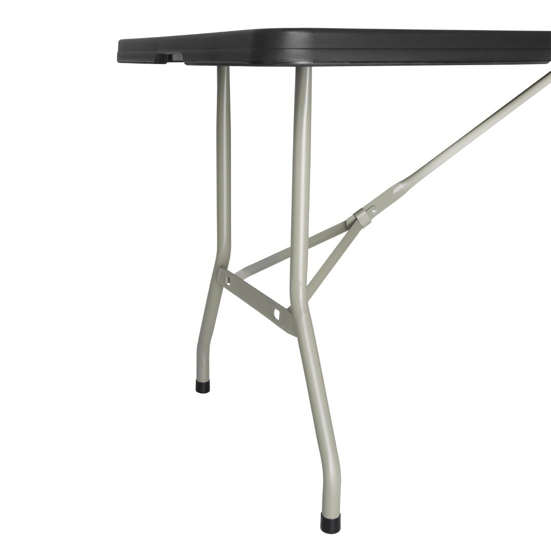 Table pliante rectangulaire Bolero noire 1,8 m — HZ169