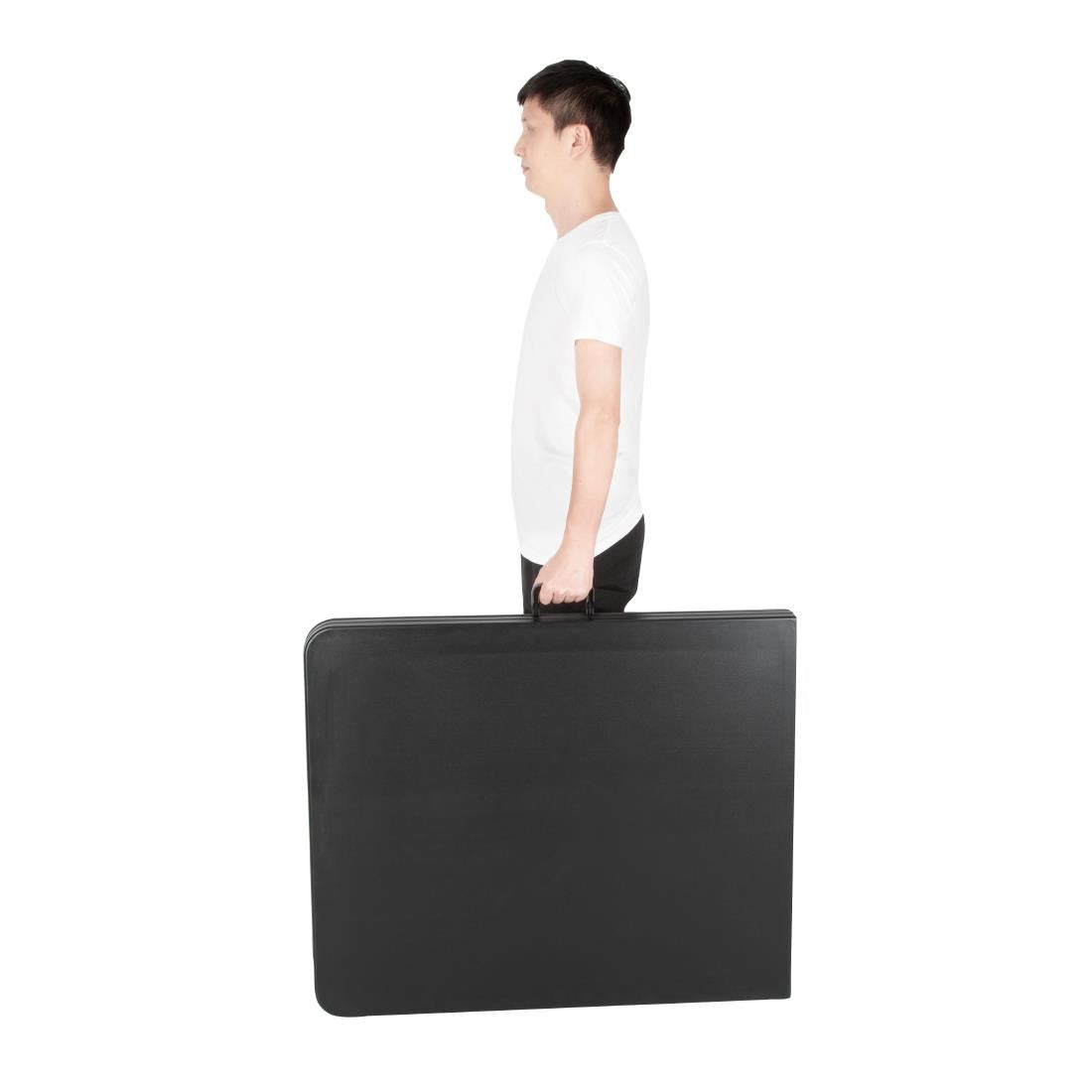 Table pliante rectangulaire Bolero noire 1,8 m — HZ169
