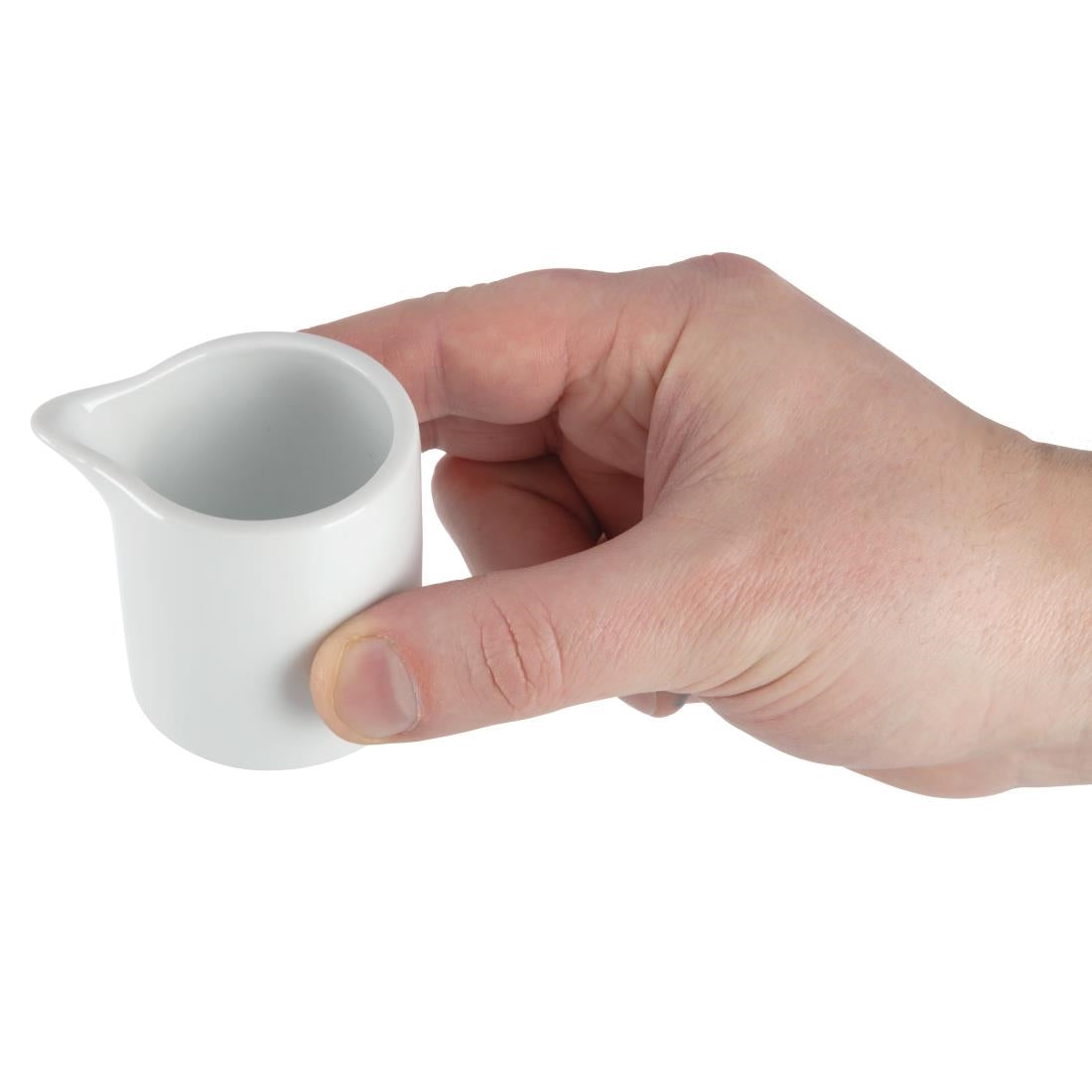 Pots à lait et crème Olympia Whiteware 57ml (lot de 6) — CB704