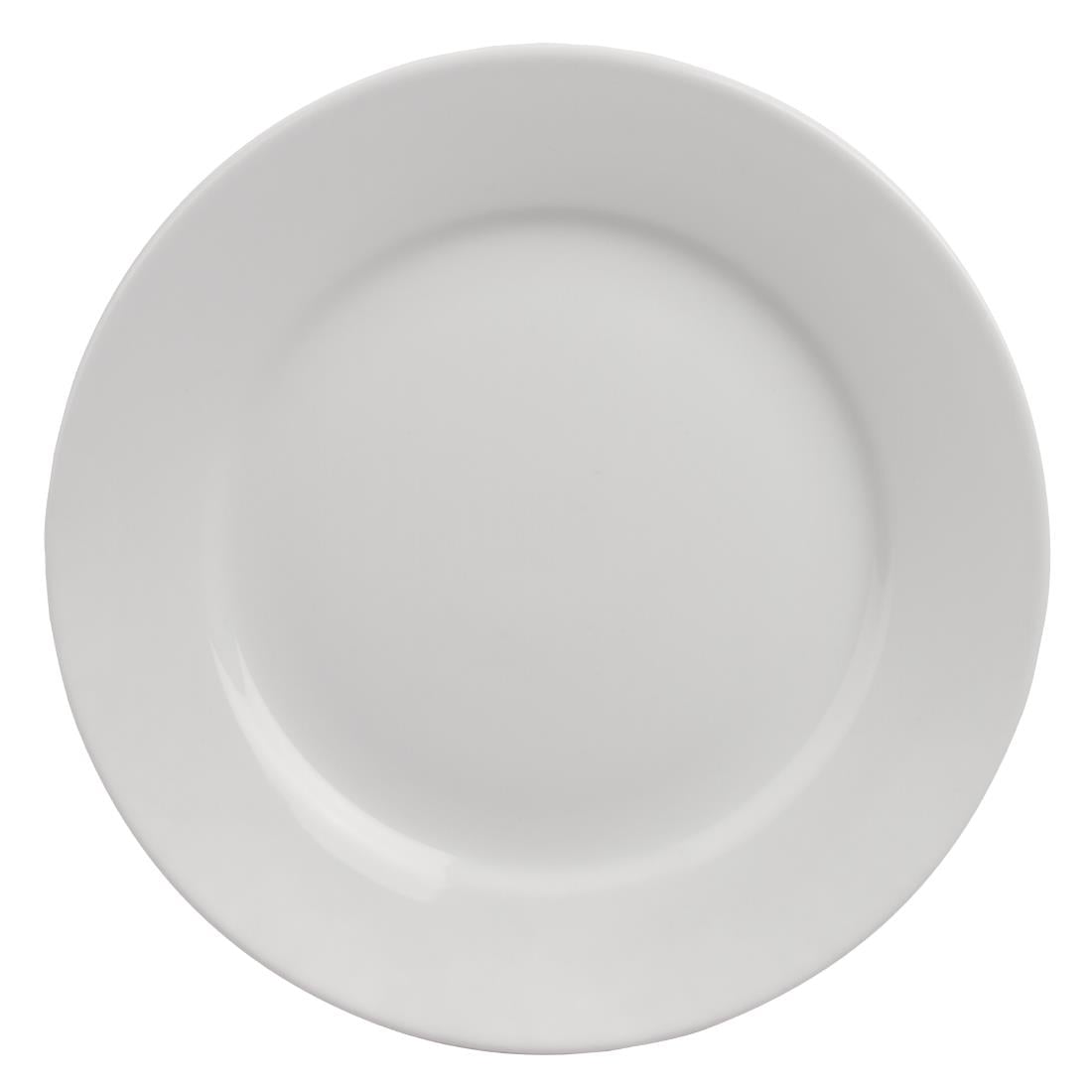 Assiettes blanches à bord large Olympia Athena 254mm (lot de 12) — CC209