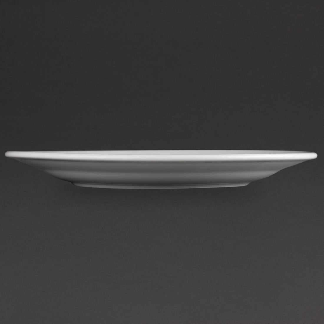Assiettes blanches à bord large Olympia Athena 254mm (lot de 12) — CC209