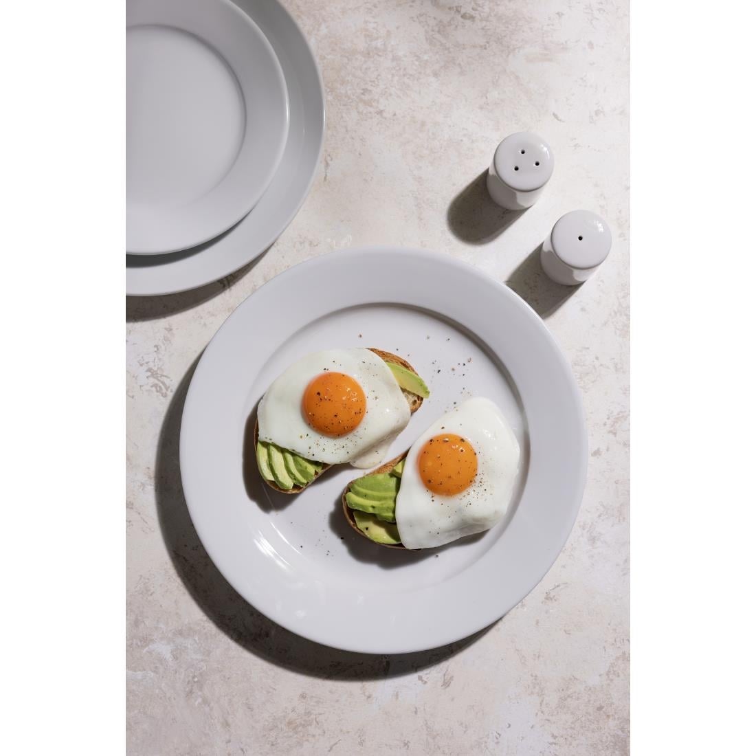 Assiettes blanches à bord large Olympia Athena 254mm (lot de 12) — CC209
