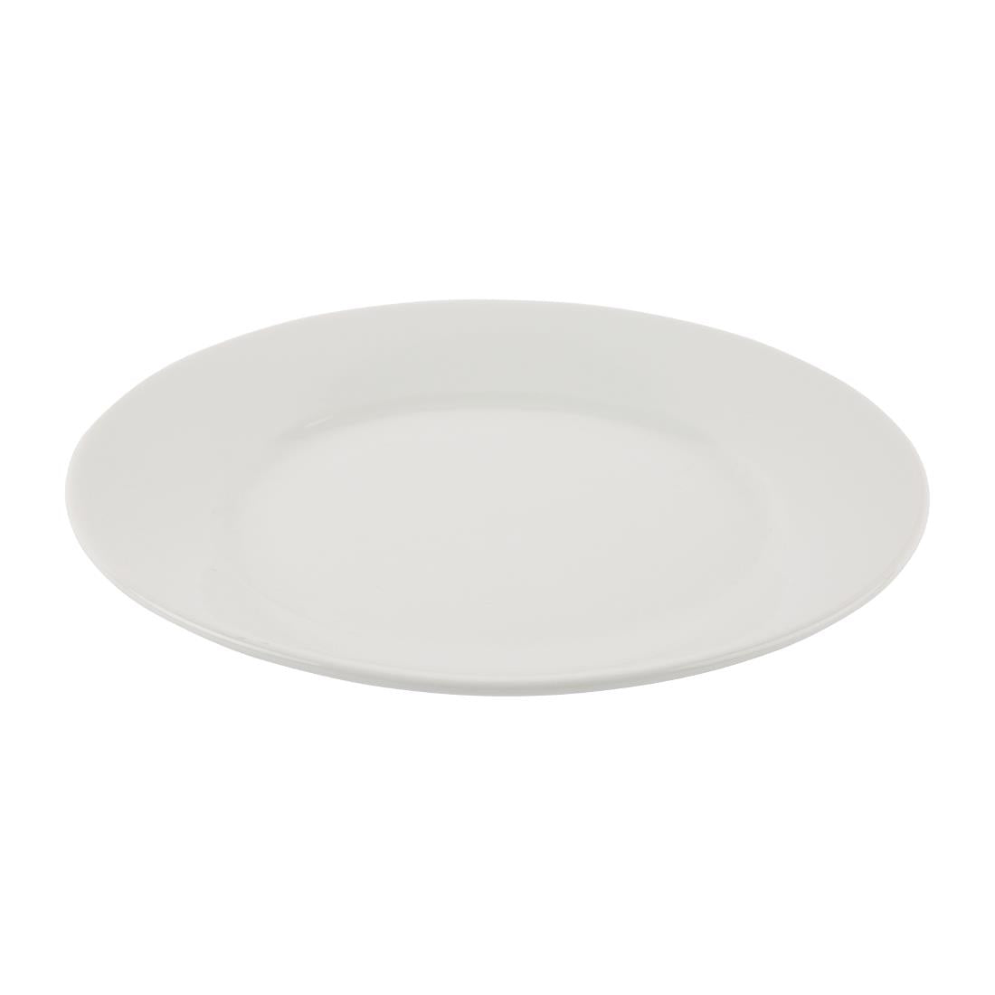 Assiettes blanches à bord large Olympia Athena 254mm (lot de 12) — CC209