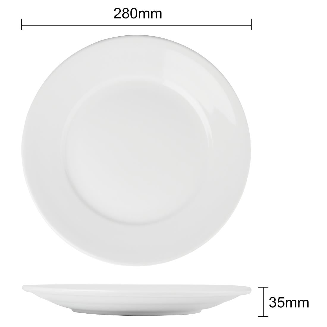 Assiettes à bord large Olympia Athena 280mm (lot de 6) — CC210