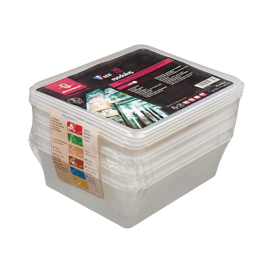 Boîte de stockage GN1/2 Matfer Bourgeat Modulus utilisation intensive 7,5L (lot de 4) — CC332
