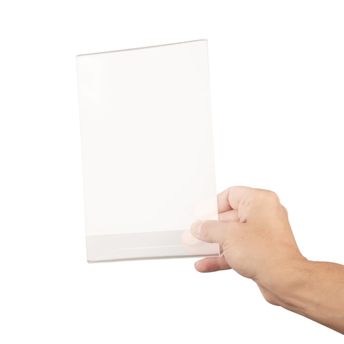 Protège-menus incliné en acrylique Olympia A5 — CC444