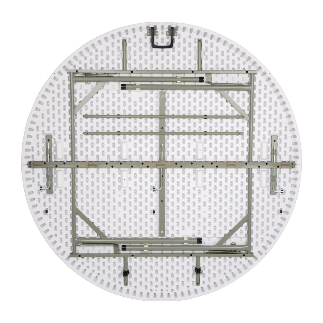 Table ronde pliable au centre Bolero blanche 1530mm — CC506
