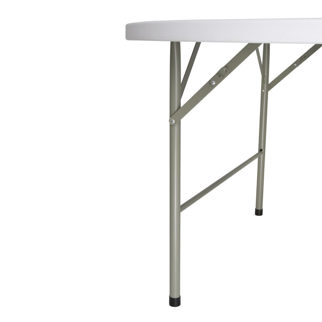 Table ronde pliable au centre Bolero blanche 1530mm — CC506