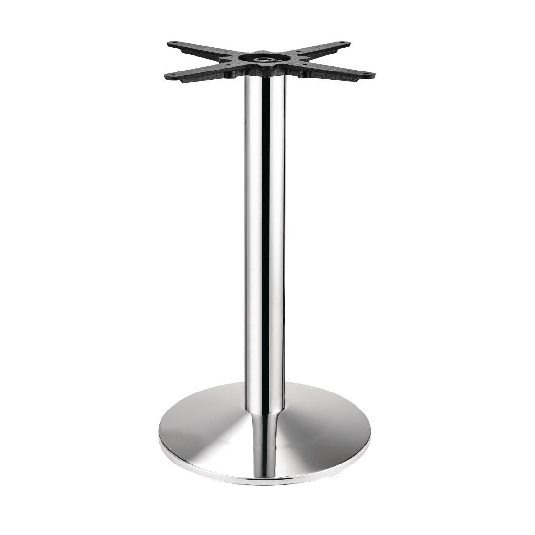 Pied de table rond chromé Bolero — CD214