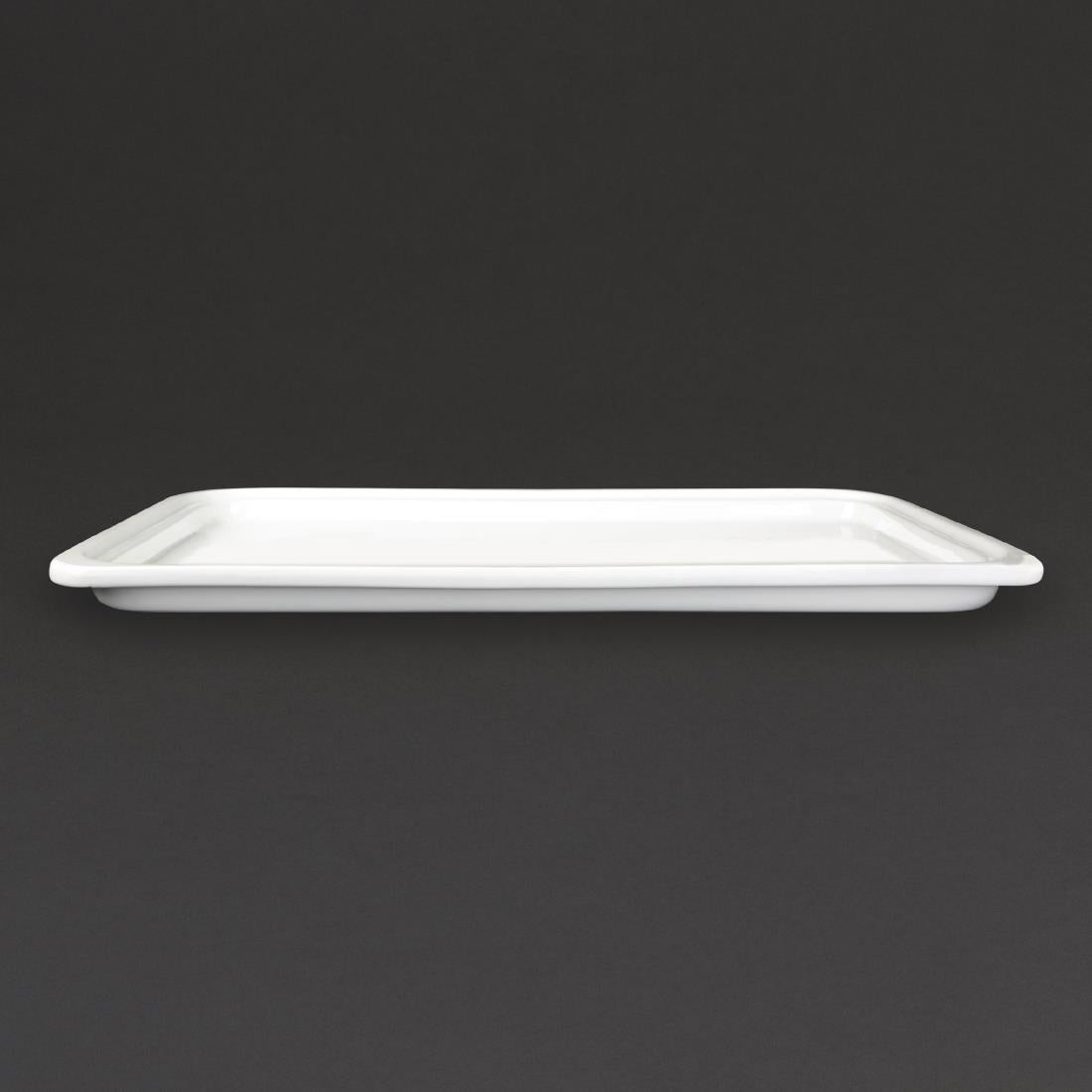 Plat blanc GN 1/1 Olympia Whiteware 30mm — CD714