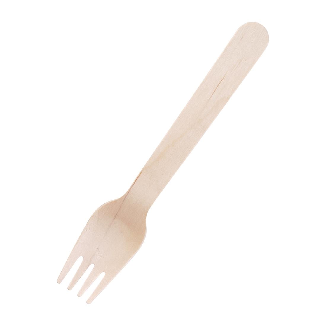 Fourchettes en bois biodégradables Fiesta Compostable (lot de 100) — CD903