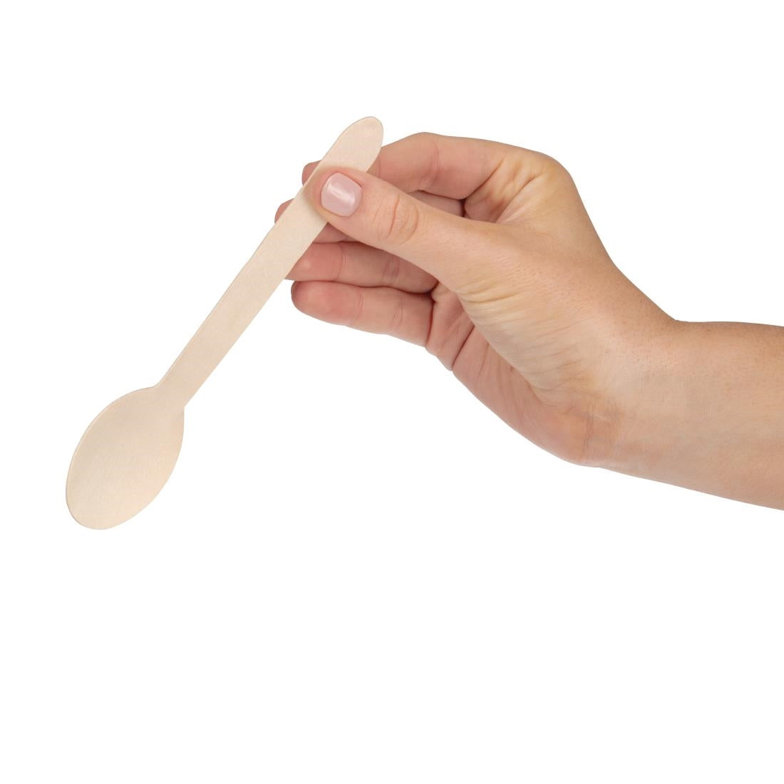 Cuillères à dessert en bois biodégradables lot de 100 — CD904