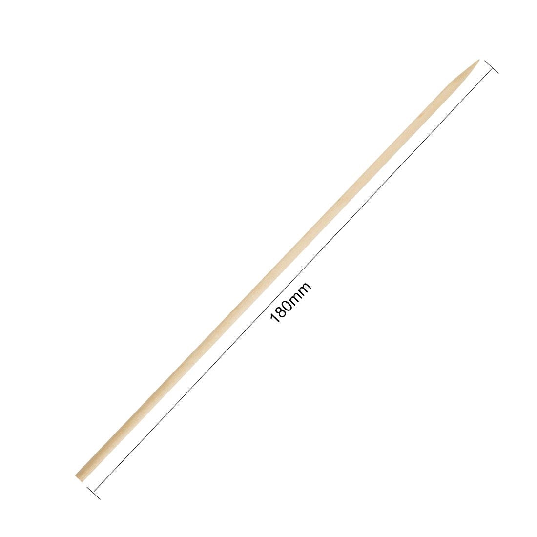 Brochettes en bois biodégradables Fiesta Recyclable 180mm (lot de 200) — CD907