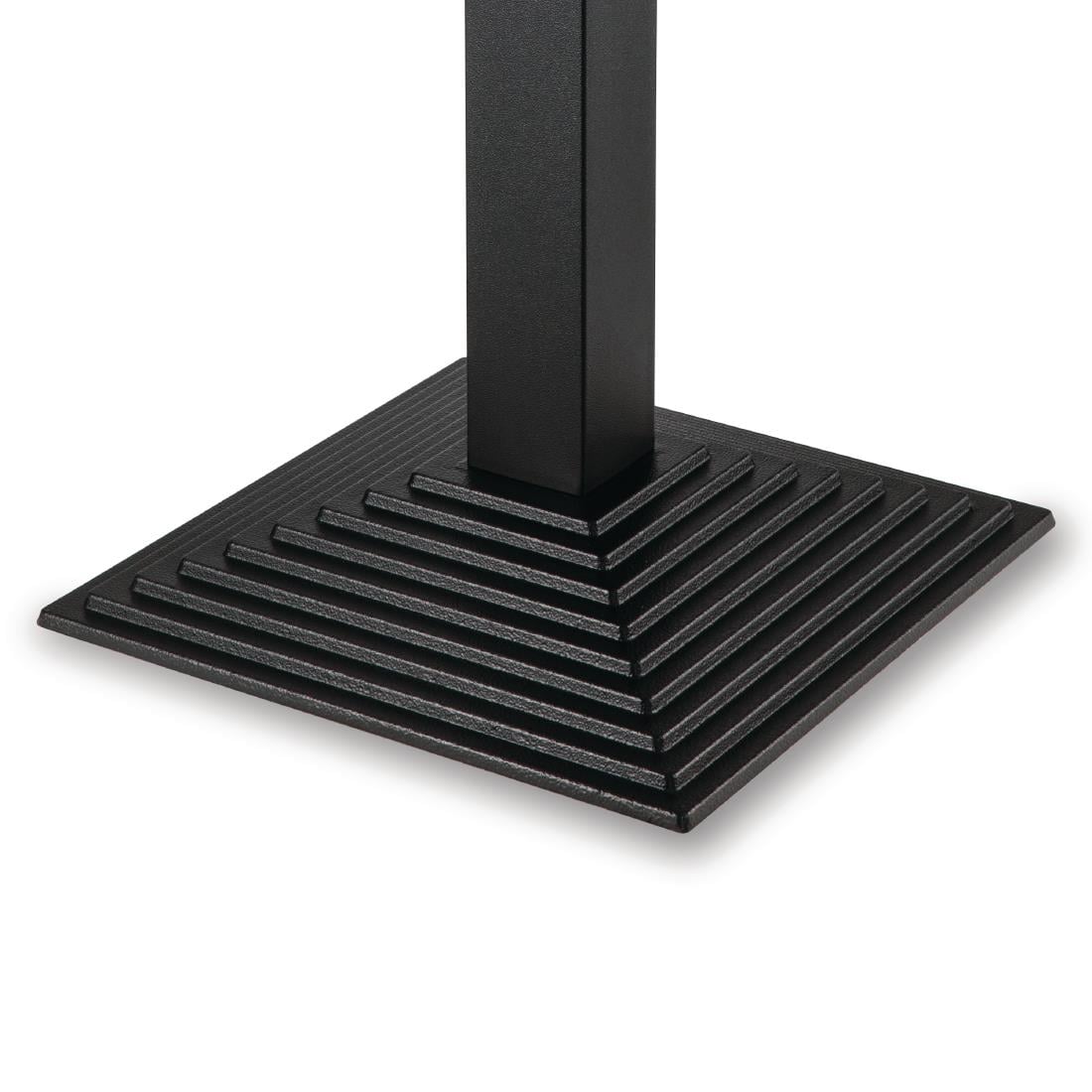 Pied de table carré effet escalier en fonte Bolero — CE153