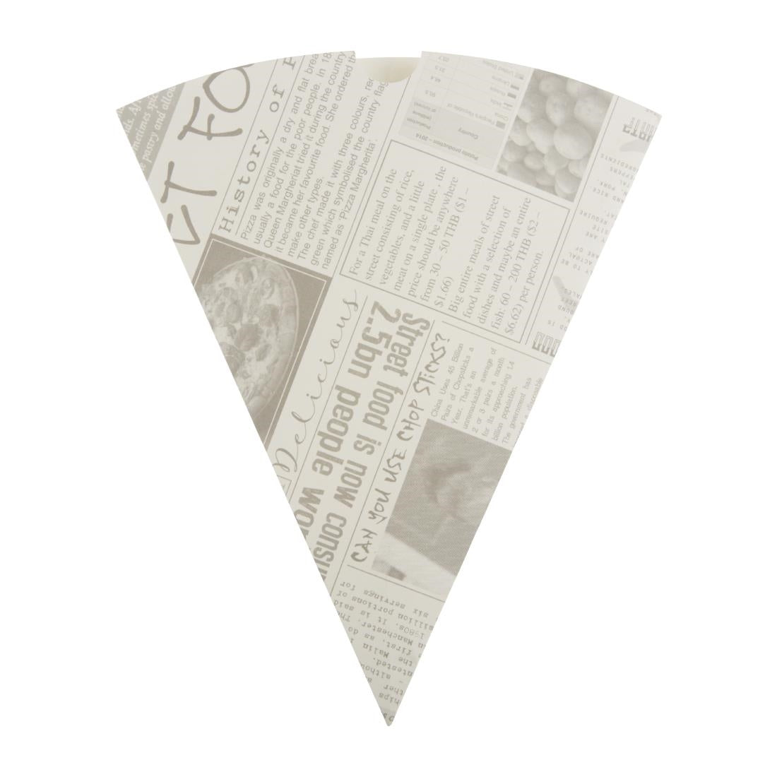Cornets à frites recyclables et biodégradables papier imprimé Colpac (lot de 1000) — CE230