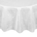 Nappe ronde blanche feuilles de lierre Mitre Luxury Luxor 2300mm — GW452
