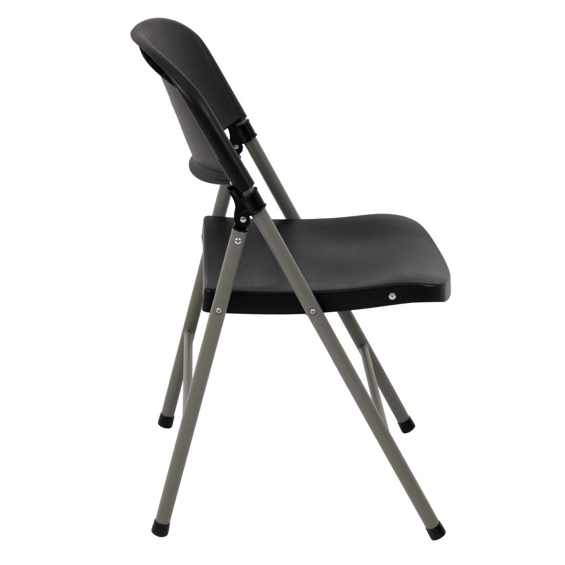 Chaises pliantes Bolero noires et grises (lot de 2) — CE693