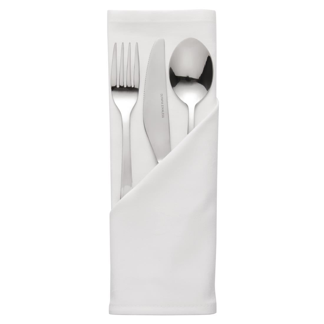 Serviettes blanches en polyester Mitre Essentials Occasions (lot de 10) — HB560