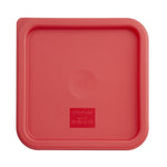 Couvercle carré rouge moyen Hygiplas — CF041
