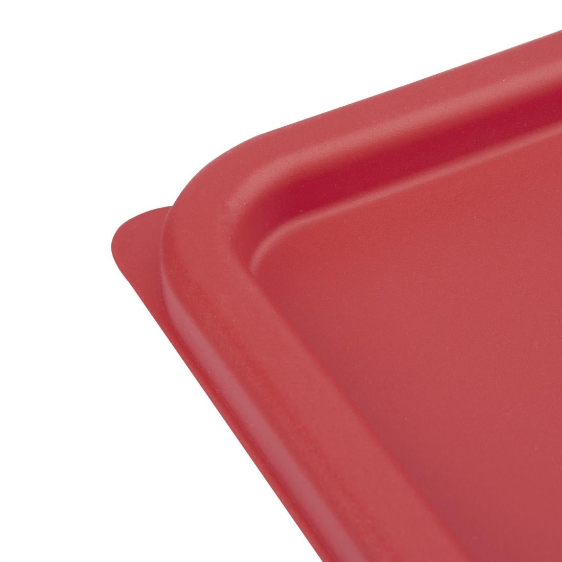 Couvercle carré rouge moyen Hygiplas — CF041