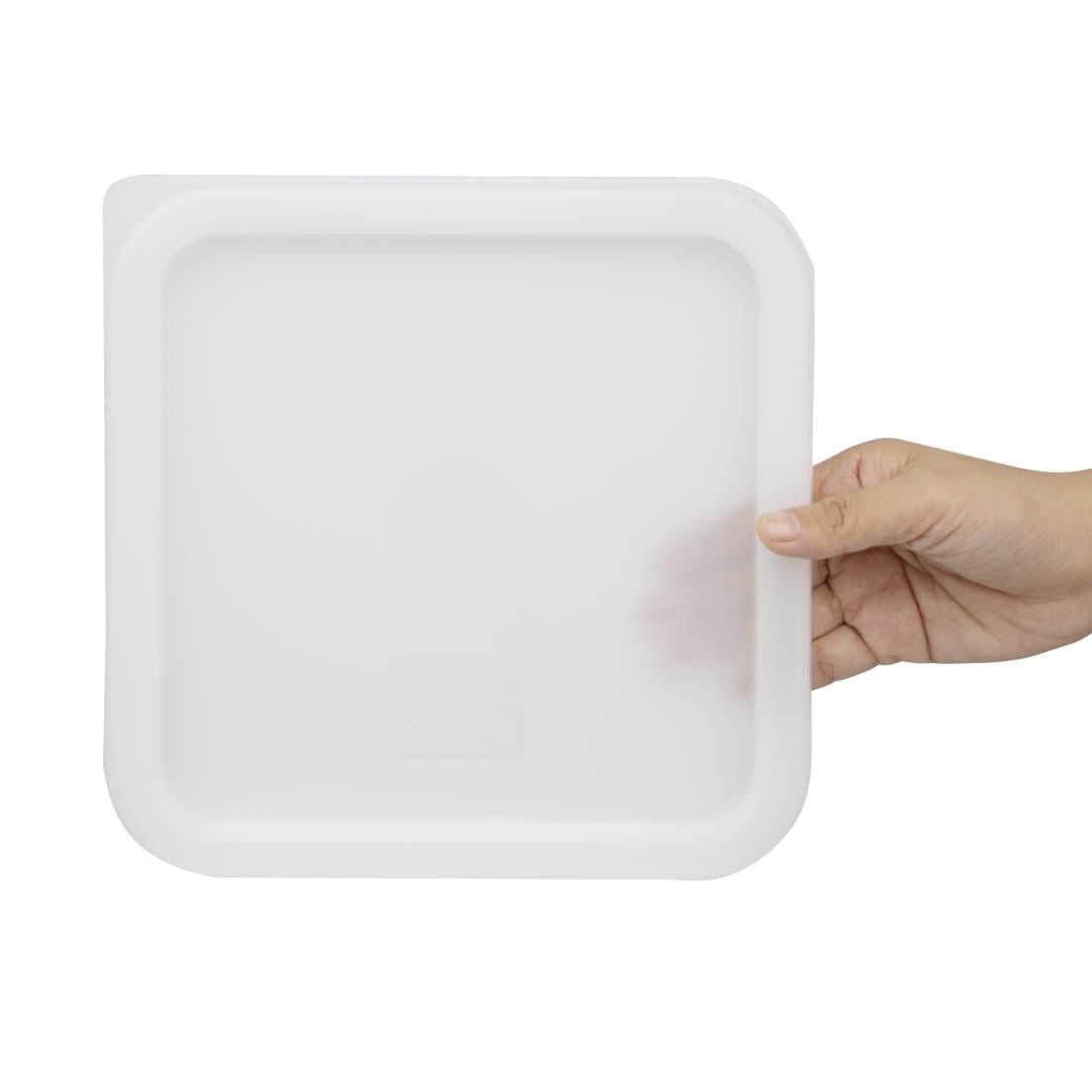 Couvercle carré blanc moyen Hygiplas — CF050