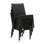 Chaises en rotin PE Bolero anthracite (Lot de 4) — CF159