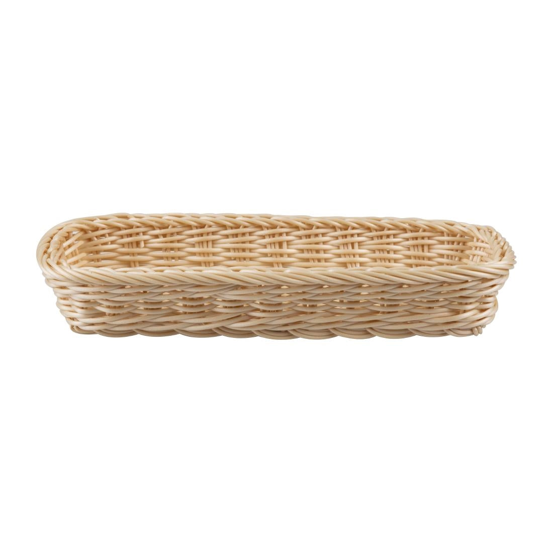 Panier rectangulaire à couverts en rotin polypropylène APS — CF301