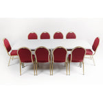Table pliable au centre Bolero blanche 2430mm — CF375