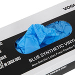 Gants alimentaires en vinyle non poudrés Hygiplas bleus M (lot de 100) — CF403-M