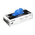 Gants alimentaires en vinyle non poudrés Hygiplas bleus XL (lot de 100) — CF403-XL