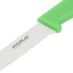 Couteau dentelé Hygiplas vert 100mm — CF898