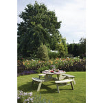 Table de pique-nique en bois ronde Rowlinson 2000mm — CG097