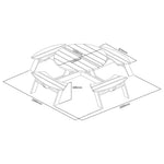 Table de pique-nique en bois ronde Rowlinson 2000mm — CG097