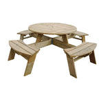 Table de pique-nique en bois ronde Rowlinson 2000mm — CG097