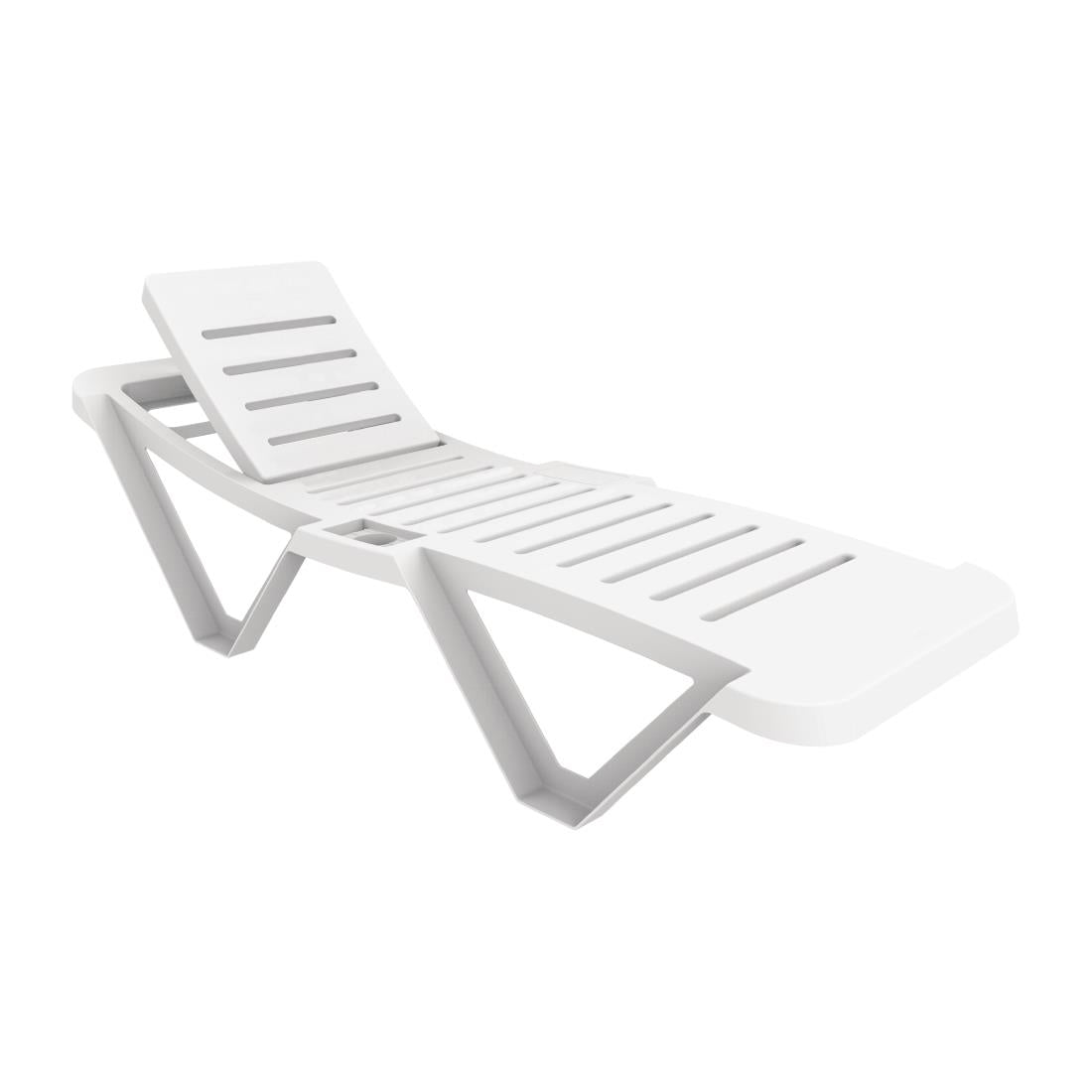 Bains de soleil en polypropylène blancs Resol (lot de 4) — SA678