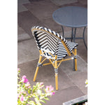 Chaises style parisien en rotin PE Bolero noires (lot de 2) — CH111