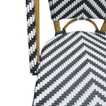 Chaises style parisien en rotin PE Bolero noires (lot de 2) — CH111