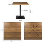 Table carrée Bolero Complete 700mm — CH992