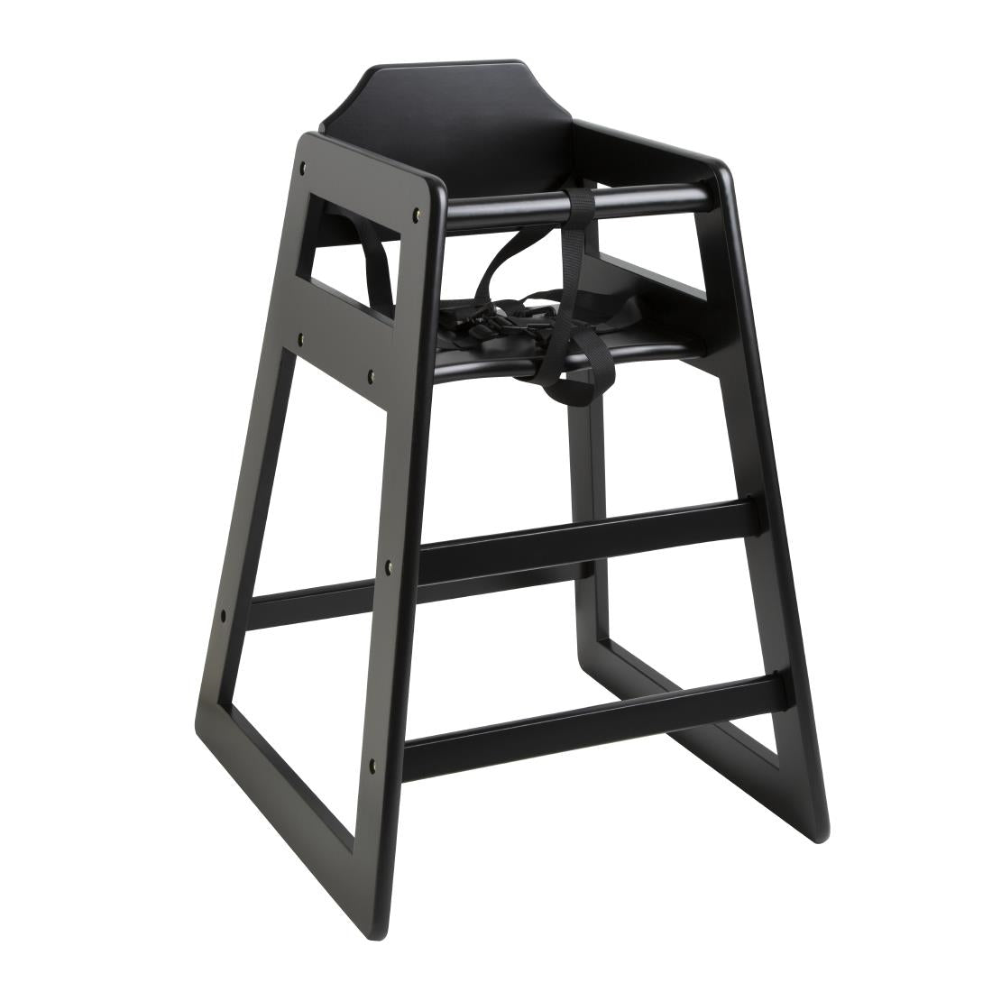 Chaise haute en bois Bolero noire — CJ588