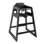 Chaise haute en bois Bolero noire — CJ588