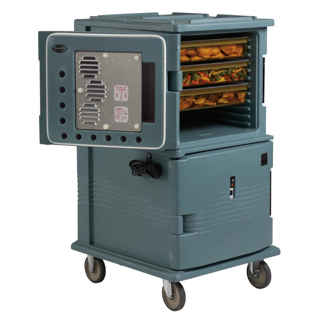Chariot isotherme avec portes chauffantes Cambro Ultra Camcart UPCH1600 bleu ardoise — CJ633
