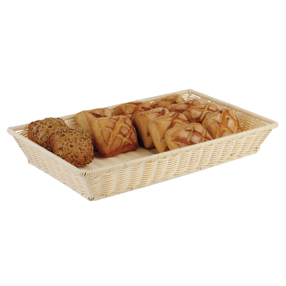 Panier osier polypropylène structure chromée APS 300 x 220mm — CK354