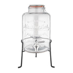 Distributeur d'eau rétro en verre avec socle métal Olympia 8,5L — CK939